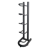Black metal gym gear 5 ball single sided storage rack with five horizontal bars for dumbbells uk delivery