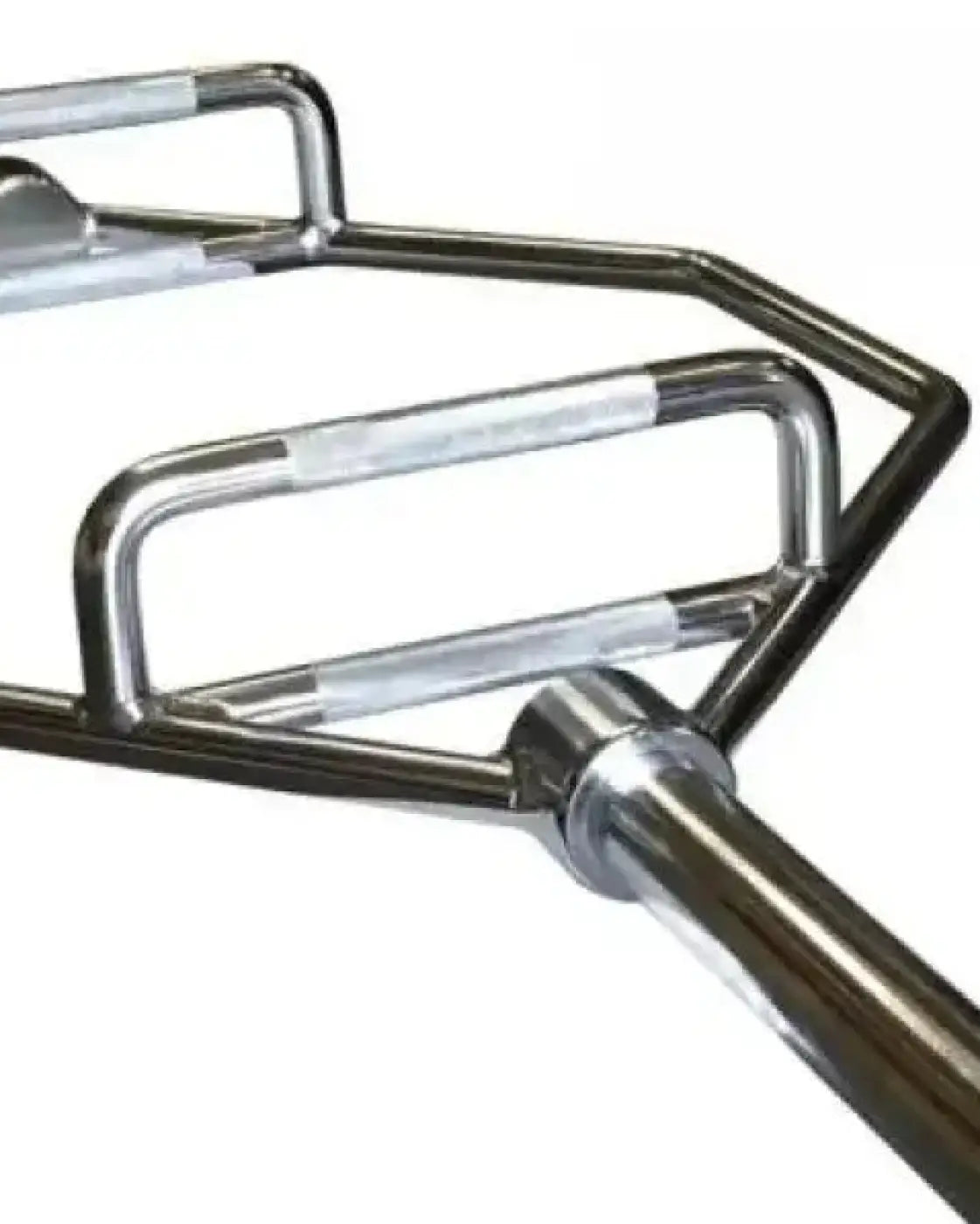 Chrome-finished metal gym gear 6ft olympic hex trap barbell rack with hexagonal frame design uk delivery