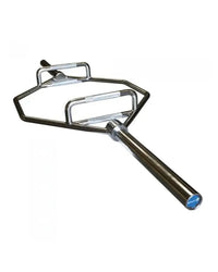 Silver metal gym gear 6ft olympic hex trap bar with hexagonal frame and handle grips for uk delivery