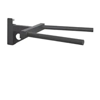 Black metal wall-mounted pull-up bar with sturdy industrial design for home gyms gym gear arm dip attachment