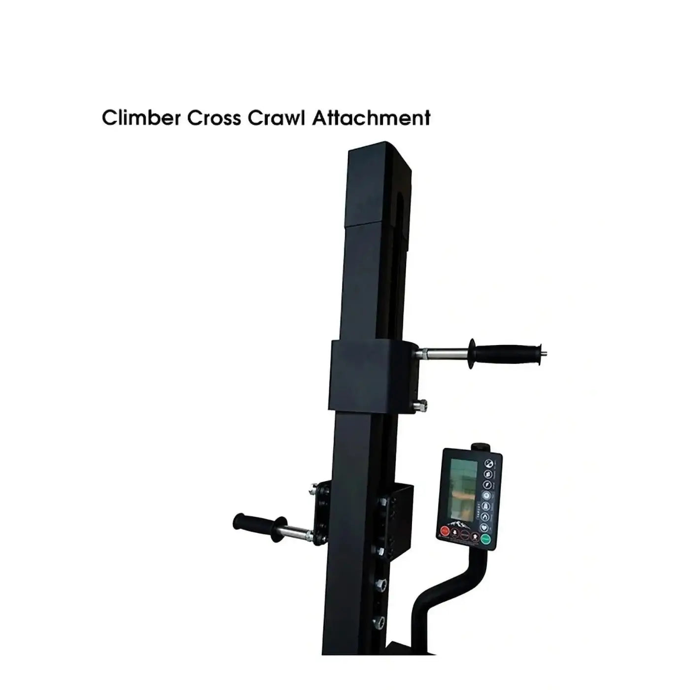 Black metal gym gear ascend 2.0 vertical climber with cross crawl attachment two handlebars and digital control panel