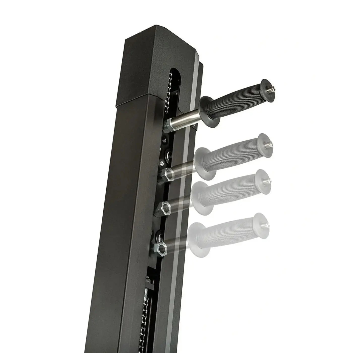 Black metal gym gear ascend 2.0 vertical climber resistance training machine with four adjustable grip handles for home cardio