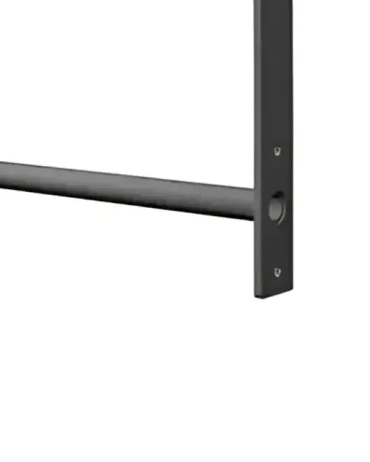 Black metal wall-mounted gym gear basic pull up frame 108cm with horizontal support beam and mounting brackets uk delivery