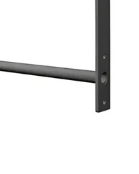 Black metal wall-mounted gym gear basic pull up frame 108cm with horizontal support beam and mounting brackets uk delivery