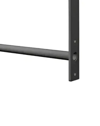 Black metal wall-mounted gym gear basic pull up frame 108cm with horizontal support beam and mounting brackets uk delivery