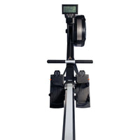 Black concept2 gym gear blade 2.0 rowing machine with silver accents and digital display for home gym use in the UK