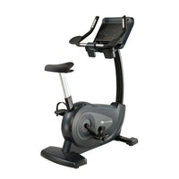Gym Gear C97 upright exercise bike in black and silver with digital display screen for home gym use in the UK
