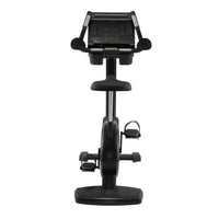 Black gym gear c97 upright exercise bike with digital display and padded handlebars for home gym use in the UK