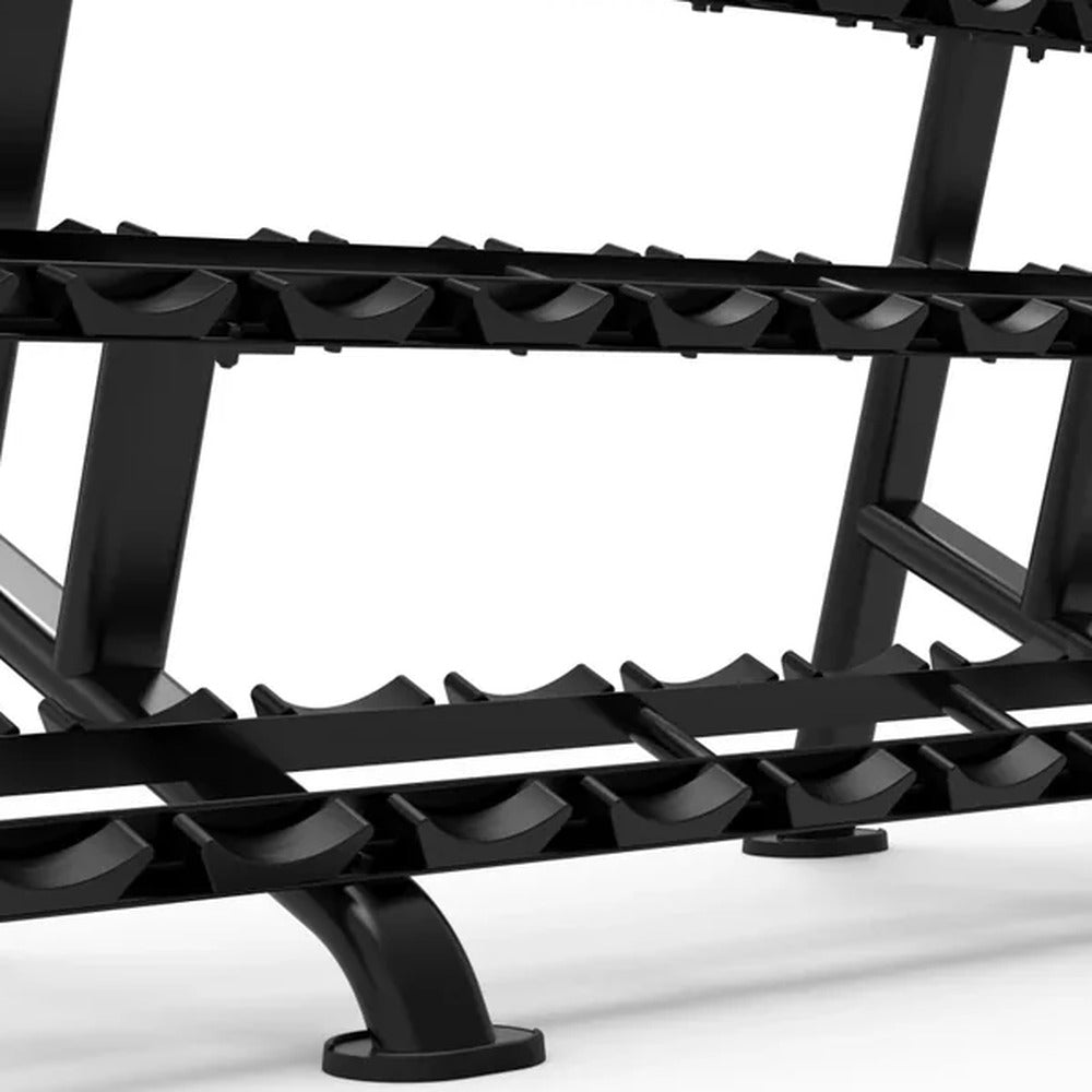Gym Gear Classic Series 3 Tier Dumbbell Rack with Saddles - Storage