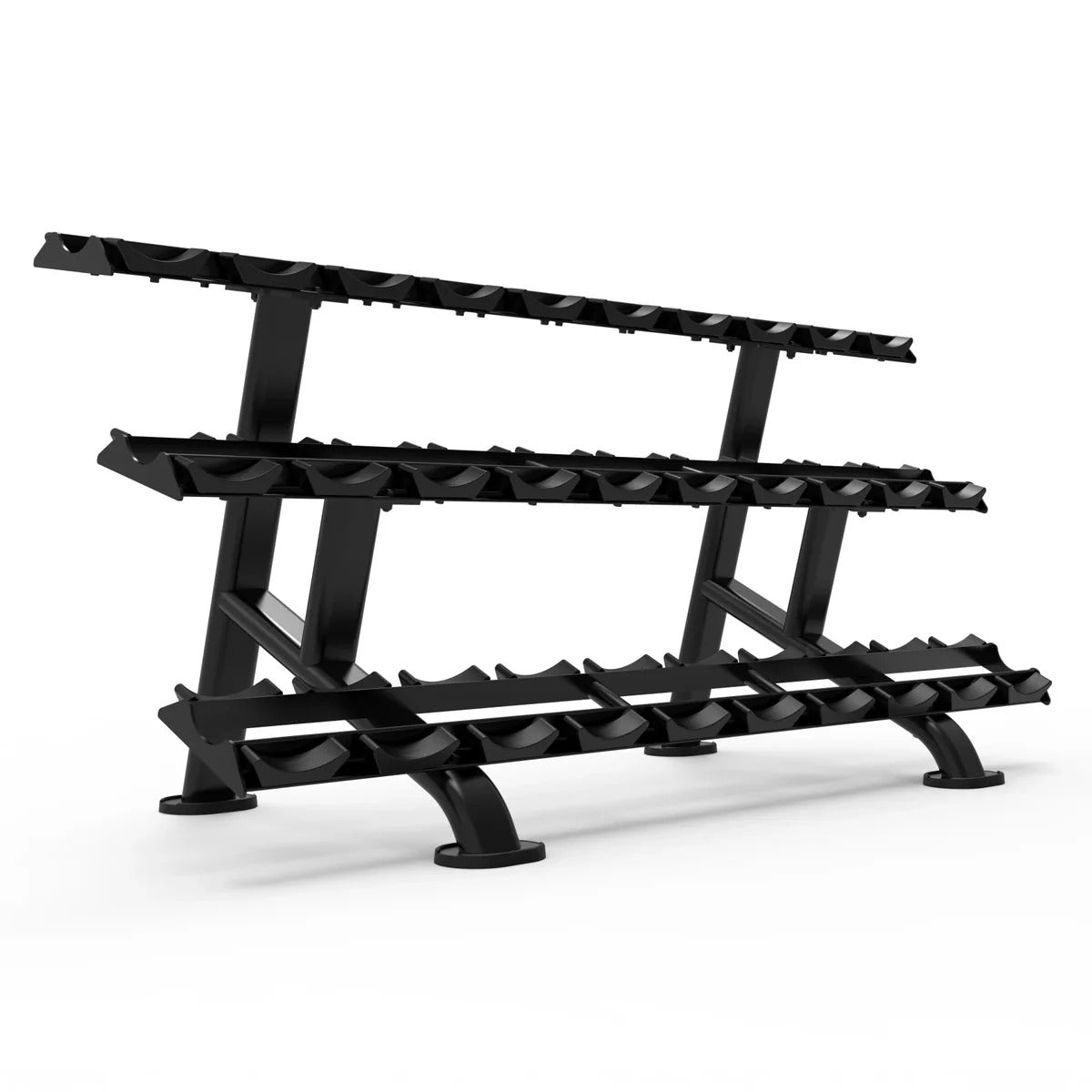 Gym Gear Classic Series 3 Tier Dumbbell Rack with Saddles - Storage