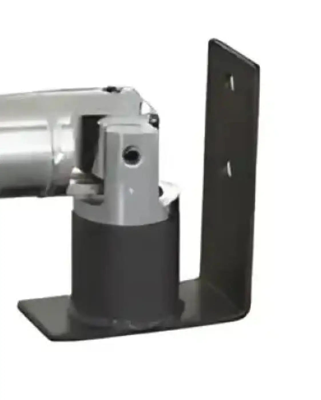 Black metal wall bracket with silver cylindrical pipe joint for gym gear core trainer fulcrum set uk delivery