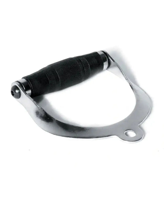 Gym Gear Deluxe stirrup handle with black rubber-coated steel and textured grip for weightlifting uk delivery