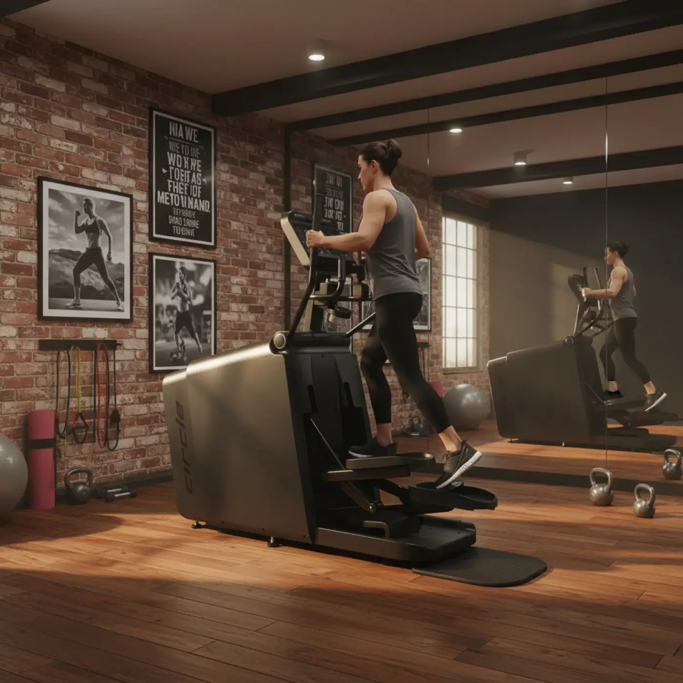 Silver and black elliptical trainer gym gear e8 cross trainer with sleek modern design for home gym use in UK