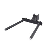 Black metal weight rack with two cylindrical bars and mounting bracket from Gym Gear Elite Series DAP Half Rack Combo UK delivery