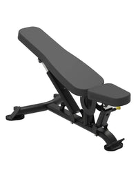 Gym Gear Elite Series black adjustable weight bench with padded seating, footrest, and sturdy metal frame for home gym use