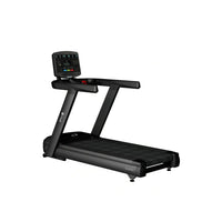 Black gym gear endurance series t6 motorised treadmill with digital display and handlebars for home gym use in UK