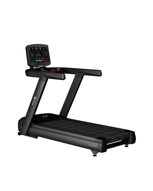 Black gym gear endurance series t7 treadmill with digital display and control panel for uk delivery