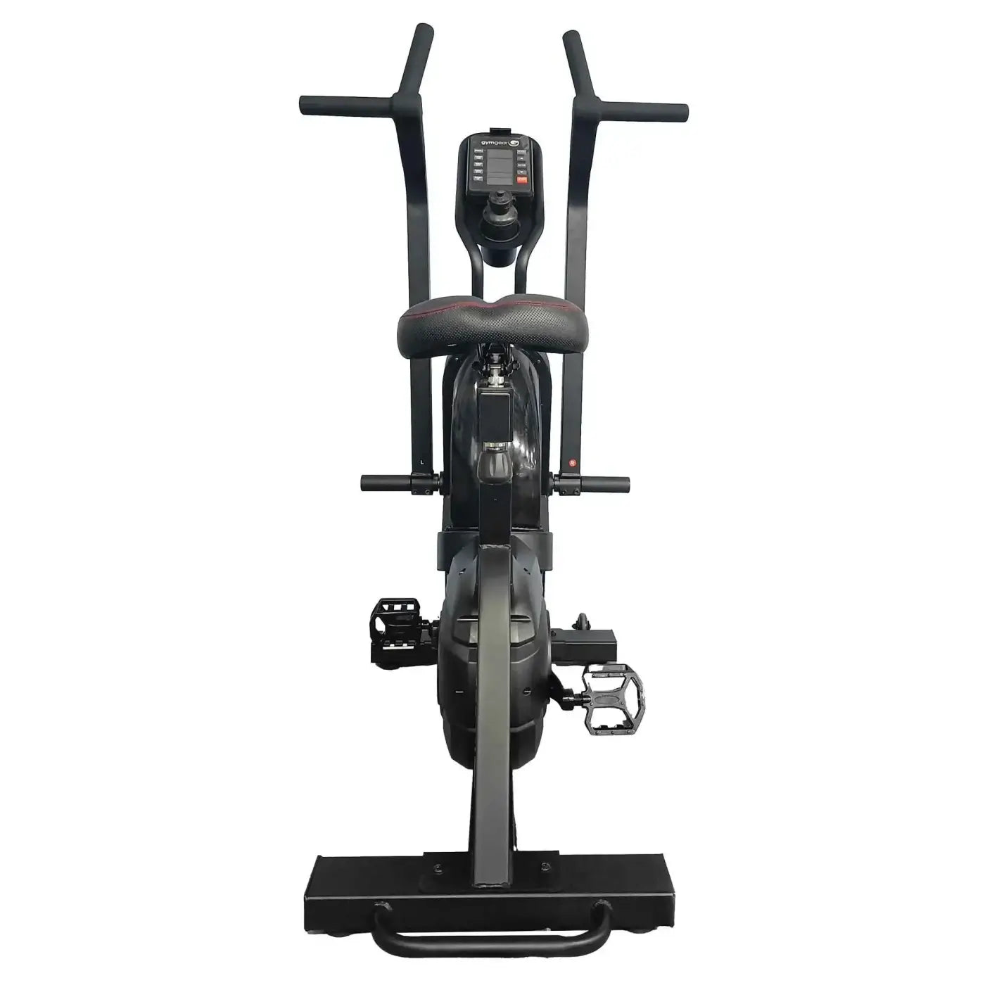 Black gym gear hurricane air assault stationary exercise bike with digital display and padded seat for hiit cardio home use in uk