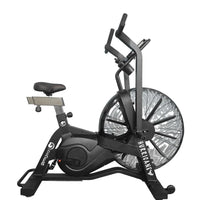 Black gymgear hurricane air resistance exercise bike with large fan and adjustable handlebars for home gym hiit cardio uk