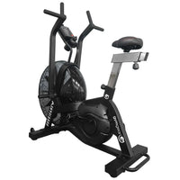 Black Gym Gear Hurricane Air bike with fan and digital display for home gym HIIT cardio use in the UK