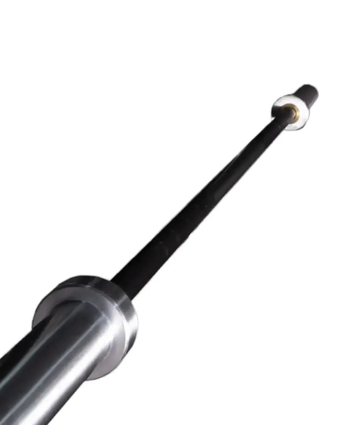Gym Gear ladies Olympic lifting bar with black rubber ends and silver metallic finish for home workout use
