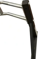Black metal gym gear multi grip chin up bar with silver steel handles and mounting brackets for home fitness use