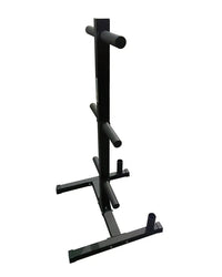 Black metal Gym Gear Olympic plate and bar holder with four horizontal bars for dumbbell storage UK delivery available