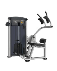 Silver and black gym gear perform series abdominal machine with padded handles and seat for core workouts uk delivery