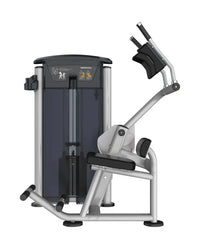 Gym Gear Perform Series abdominal machine in silver and black with padded seat handlebars and weight stack for UK delivery