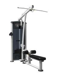Silver and black Gym Gear Perform Series cable machine with padded bench for lat pulldown and low row exercises uk delivery