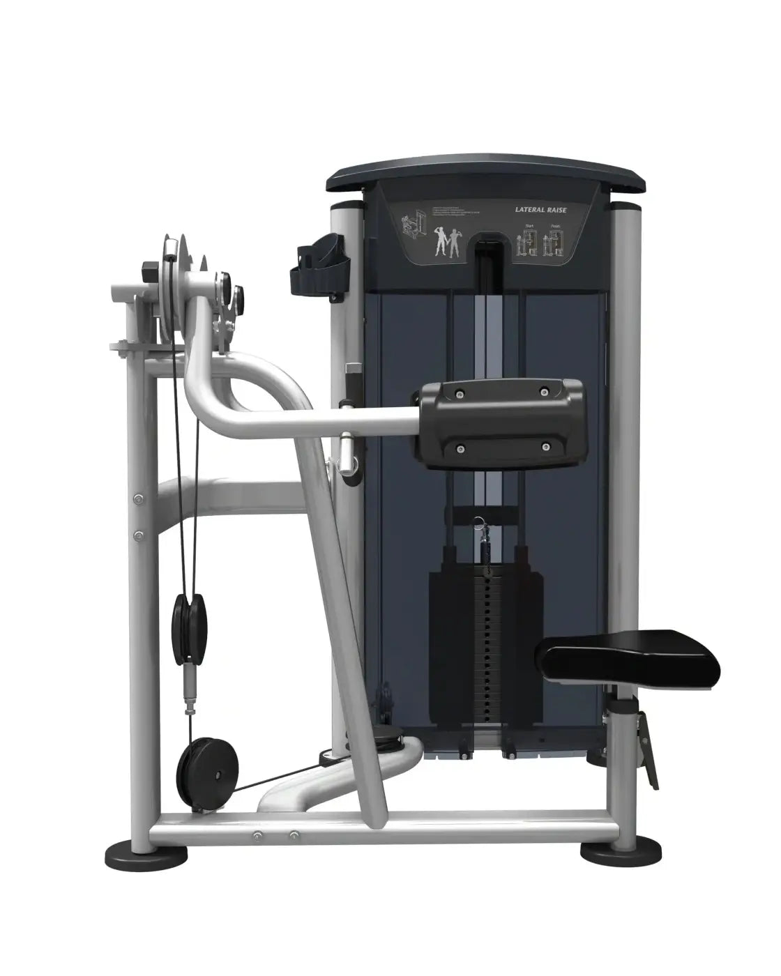 Silver and black Gym Gear Perform Series lateral raise exercise machine with sleek modern design for UK delivery