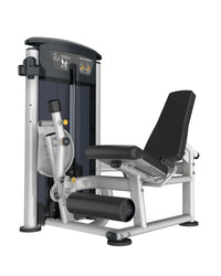 Silver and black gym gear perform series leg extension machine with padded seat and backrest for home training