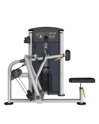 Gym Gear Perform Series seated row machine in silver and black with sturdy frame, padded seat, and adjustable weight stack