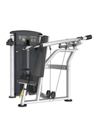 Gym Gear Perform Series silver and black shoulder press machine with padded seat adjustable handles and weight cables for home training