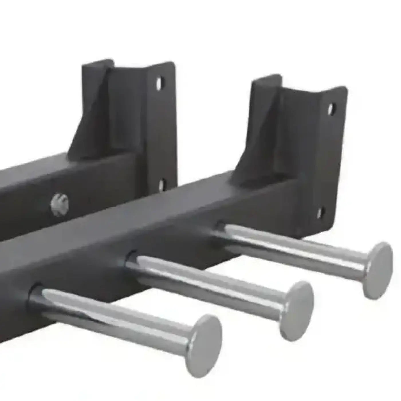 Black metal coat rack with four chrome finished pegs gym gear power band peg arms pair uk delivery