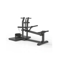 Black metal gym gear pro plate loaded belt squat leg press machine with adjustable foot platform and chain mechanism