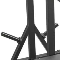 Gym Gear Pro plate loaded leverage squat calf raise black metal weight rack with sturdy vertical bars and horizontal handles