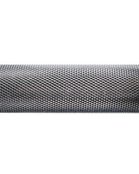 A sleek metallic gray carbon fiber rod with a textured diagonal weave pattern for gym gear pro rubber dumbbells