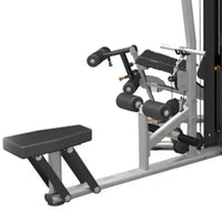 Gym Gear Pro Series 3 Station Multi Gym in silver and black with padded seat, adjustable weights, and cable attachments