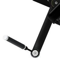 Gym gear pro series bicep curl adjustable arm in black with white caps and silver joints for uk delivery