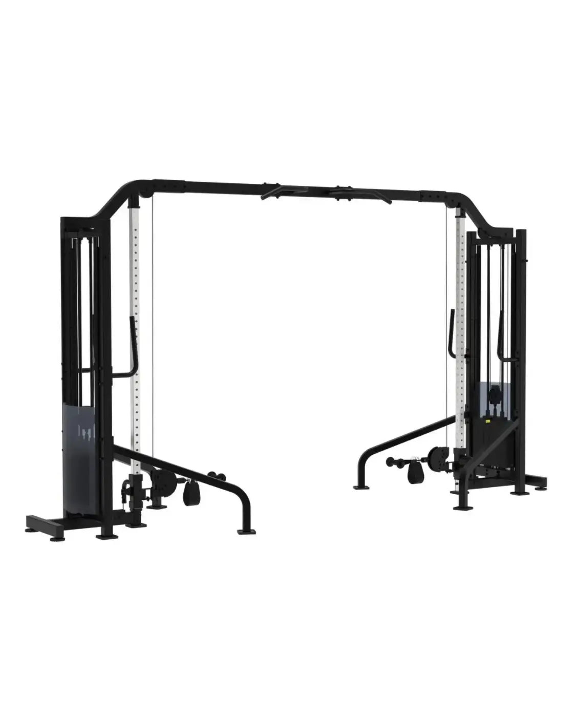 Black metal gym gear pro series cable crossover machine with adjustable weight stacks and pulley systems uk delivery