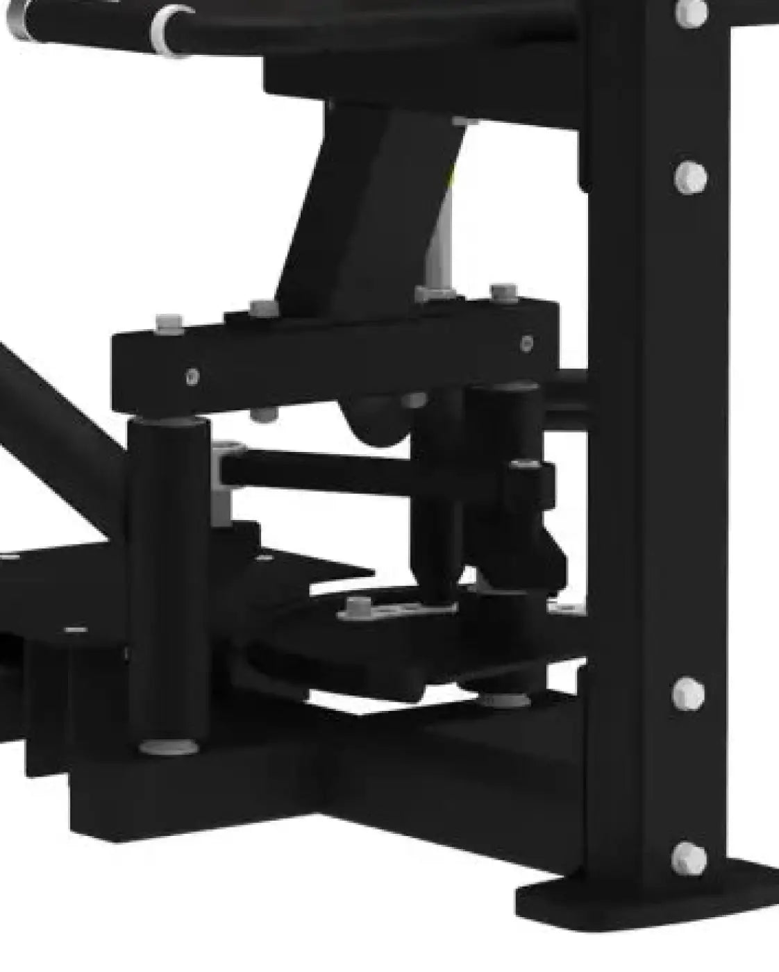 Black metal gym gear pro series inner thigh machine frame with silver bolts and adjustable components uk delivery