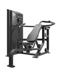 Gym Gear Pro Series multi press black metal and plastic adjustable incline chest press machine with padded seat and backrest
