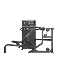 Black metal Gym Gear Pro Series multi press with adjustable bench and weight stack for home workout use