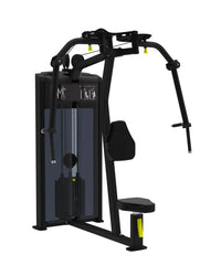 Black and yellow gym gear pro series pec fly rear delt machine with sleek modern design for home training