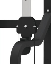 Black metal cable attachment with silver bolts and curved arm on gym gear pro series standing calf raise fitness machine uk delivery