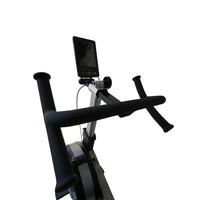 Black and silver gym gear pursuit 2.0 indoor cycling bike with digital display for home gym use in the UK