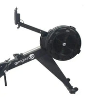 Gym Gear Row Max 2.0 black rowing machine with circular flywheel and adjustable handlebars for home gym use in the UK
