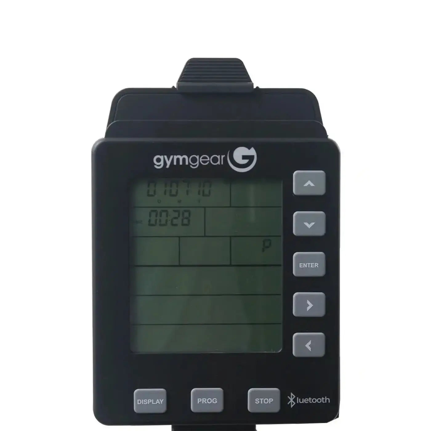 Gym gear row max 2.0 black rowing machine console with digital display and control buttons for home gym uk use