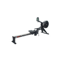 Black gym gear row max 2.0 rowing machine with digital display and fan resistance system for home gym use in UK